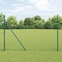 vidaXL Zaunpfosten 60 x 900 cm Grün/Stahl