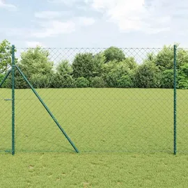 vidaXL Zaunpfosten 60 x 900 cm Grün/Stahl