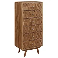 Massivmoebel24 Kommode Akazie 53x42x125 natur MOSAYK 108