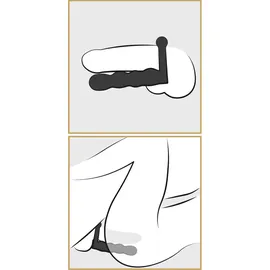 FANTASY C-RINGZ Vibro-Penisring „Posable Partner Double Penetrator“ mit Dildo, schwarz