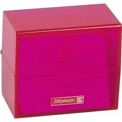 BRUNNEN 102058026 Karteibox A8 gefüllt pink