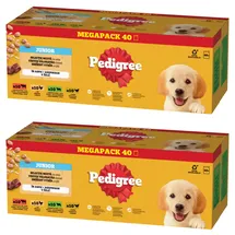 PEDIGREE Junior Nassfutter Auswahl an Geschmacksrichtungen Reis 40 x 100 g