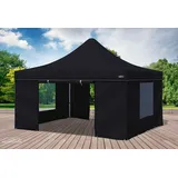 Faltpavillon Faltzelt Pavillon 4x4m Schwarz Gartenzelt Klappzelt Wasserdicht