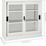 vidaXL Aktenschrank 90 x 40 x 90 cm Hellgrau