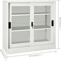 vidaXL Aktenschrank 90 x 40 x 90 cm Hellgrau