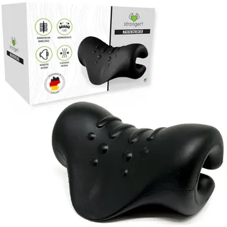 Strongert Nacken-Massagegerät Nackenstrecker, Orthopädisch, Gegen Nackenschmerzen & Verspannungen, Hautfreundlich schwarz