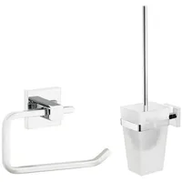 Tesa Badaccessoire-Set DELUXXE Toilettenbürsten Set ohne Bohren, Spar-Set, 2