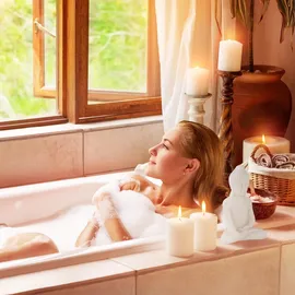 Relaxdays Buddha Figur 17 cm hoch, Garten-Dekofigur, wetterfest & frostsicher, Dekoskulptur Wohnzimmer, weiß