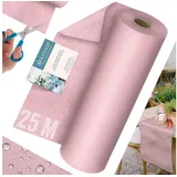 Kesser Vlies Tischläufer Modern 30cm x 25m Tischdekoration für Hochzeiten, Geburtstage, Taufen, Einschulung & wetterfest, Rosé Gold