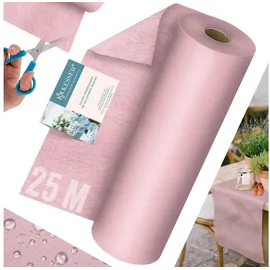 Kesser Vlies Tischläufer Modern 30cm x 25m Tischdekoration für Hochzeiten, Geburtstage, Taufen, Einschulung & wetterfest, Rosé Gold