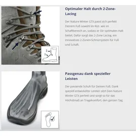 Haix NATURE Winter GTX 206326 Gr. 43,5 grau/braun