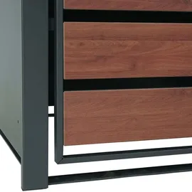Mendler Mülltonnenverkleidung HWC-J81 125 x 68 x 80 cm braun