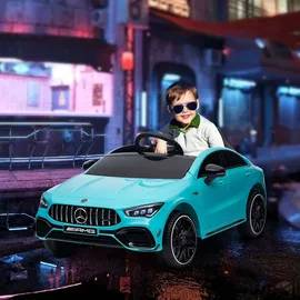aiyaplay Kinder Elektroauto Mercedes-Benz AMG CLA 45 hellblau (1-tlg)