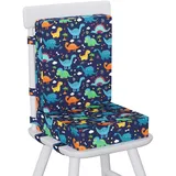 Capslpad Sitzerhöhung Stuhl Kind 32x32x10cm Doppel Tragbare Kindersitzerhöhung Rutschfestes Sitzerhöhung Abnehmbar Waschbar Sitzkissen Kinder mit 3 Sicherheits Schnalle für Zuhause Unterwegs Blauer