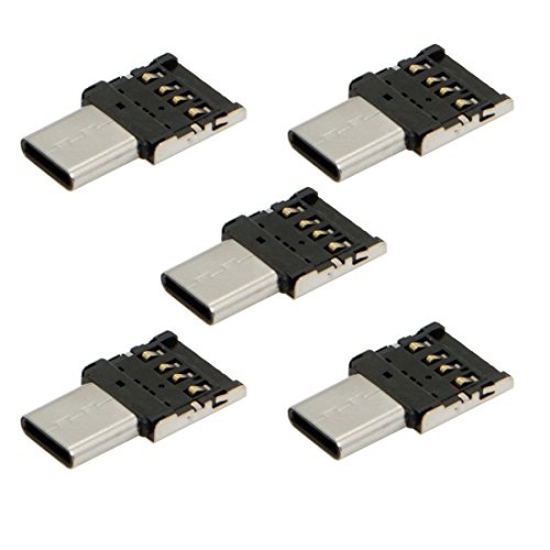 chenyang 5 Stück Ultra Mini Typ C USB-C auf USB 2.0 OTG Adapter für Handy Tablet & USB Kabel & Flash Disk