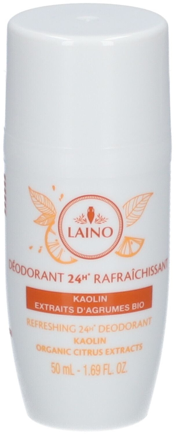 LAINO Déodorant 24H Rafraîchissant Kaolin Agrumes BIO 50 ml Rouleau