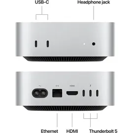 Apple Mac Mini Z1JV M4 Pro 12C CPU/16C GPU/16C N.E. 64GB 1TB SSD 10Gbit Eth DE Silber