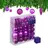 Relaxdays Weihnachtskugeln 110er Set, Kunststoff, Weihnachtsbaumdeko mit Kugeln & Lametta UVM., Christbaumschmuck, pink