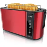 Arendo Langschlitz-Toaster Rot