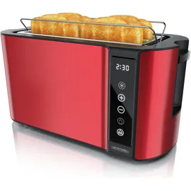 Arendo Langschlitz-Toaster Rot