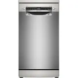 BOSCH SPS4EMI61F SER4 freistehender Geschirrspüler - 10 Gedecke - Induktion - L45cm - 45 dB - Besteckschublade - 6 Programme - Edelstahl - Silber