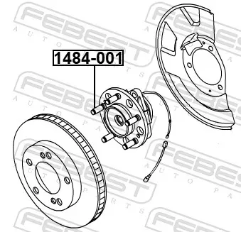 FEBEST Radbolzen 1484001 für SSANGYONG