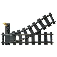 1x Lego Eisenbahn-Weiche links 9V [inkl. Weichenhebel] | Zustand: Sehr gut