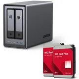 UGREEN NASync DXP2800 NAS System 2-Bay inkl. Western Digital Festplatte 8 TB (2 x 4 TB)