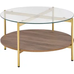 Couchtisch LOVELL Sicherheitsglas Gold