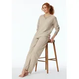 SCHIESSER Damen Schlafanzug Lang Baumwolle-Nightwear Pyjamaset, Natur_181905, 40 - 40