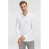 Boss ORANGE "Passerby", Herren, Gr. XXL, weiß (100_weiß), Jersey, Obermaterial: 95% Baumwolle, 5% Elasthan, unifarben, casual, körpernah hüftbedeckend, hoch geschlossener Ausschnitt, Langarm eingesetzt elastischer Bund, Shirts, mit BOSS-Logobadge