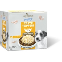 Applaws Wet Puppy Food, Hühnerbrust mit Reis in Brühe für Junge Hunde - Packung mit 8 x 156g Dosen