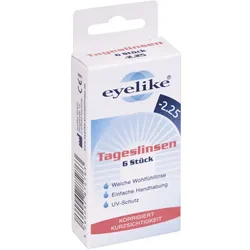 Eyelike Tageskontaktlinse daily, -2,25 Dioptrien, 6 Stück