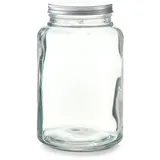 Zeller 19938 Vorratsglas, mit Metalldeckel, 4900ml, ca. 17,2 x 17,2 x 27,8 cm, Rot/Silber