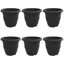 vidaXL Runder Blumentopf Ø 26 x 21,5 cm Schwarz