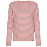 CAMEL ACTIVE Langarmshirt aus reiner Baumwolle in grey melange stripes | Gr.: XL