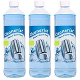 Cleanerist | 3x 1L Scherkopfreiniger Nachfüllflüssigkeit für Braun Clean & Renew (Series 3/5/7/8/9) – Ersatz zum Nachfüllen von 30 CCR Reinigungskartuschen – Rasierer Reinigungsflüssigkeit Zitrone