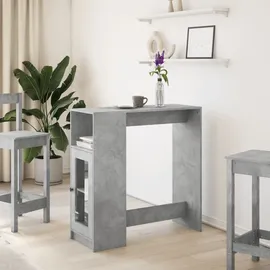 vidaXL Bartisch mit Regal 101 x 40 x 103,5 cm Grau