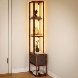 Homcom Stehlampe 26.5x169,0 cm Braun