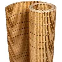 vidaXL Balkon-Sichtschutz Hellbraun 500x90 cm Poly Rattan