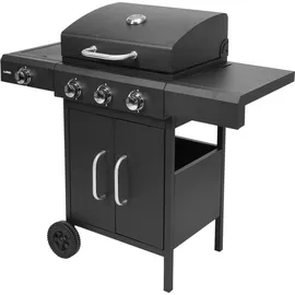 LUND Gasgrill 11,6 kW 3+1 Brenner Schwarz
