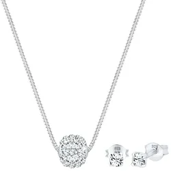 Elli Collier Kugel Kristalle 925 Silber Schmuck-Set   Damen