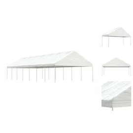 vidaXL Pavillon mit Dach Weiß 15,61x5,88x3,75 m Polyethylen