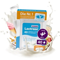 pro natura Lactrase 32000 – 40 Lactase Tabletten bei Lactose-Intoleranz, für den unbeschwerten Genuss von Milch und Milchprodukten