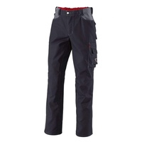 BP Workwear 1788-555-32 Arbeitshose - Gummizug im Rücken - Bundfalten - Normale Passform - Größe: 52s - Farbe: schwarz/dunkelgrau