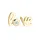 Elli DIAMONDS Ohrstecker Love Schriftzug Gelbgold 585 0,03 ct.