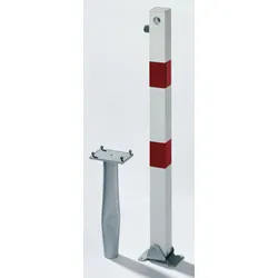 Alberts Absperrpfosten Poller Absperrpoller Leitpfosten umlegbar Ø 70x70mm 100cm