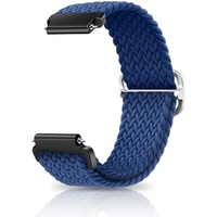 CeiBand Geflochtenes Solo Loop Elastische Armband, 18mm 19mm 20mm 22mm Schnell Verstellbares Herren Damen Weiches Aatmungsaktive Sportbänder Uhrenarmbänder Ersatzarmband - Blau
