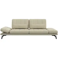 flexlux 3-Sitzer Tropea Funktionssofa, Designsofa, Relaxfunktion, TV-Couch, mit Armteilverstellung sowie Sitztiefenverstellung, Breite 252 cm beige|weiß