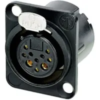 Neutrik NC10FD-LX-B-CON XLR-Steckverbinder Flanschbuchse, Kontakte gerade Polzahl: 10 Schwarz